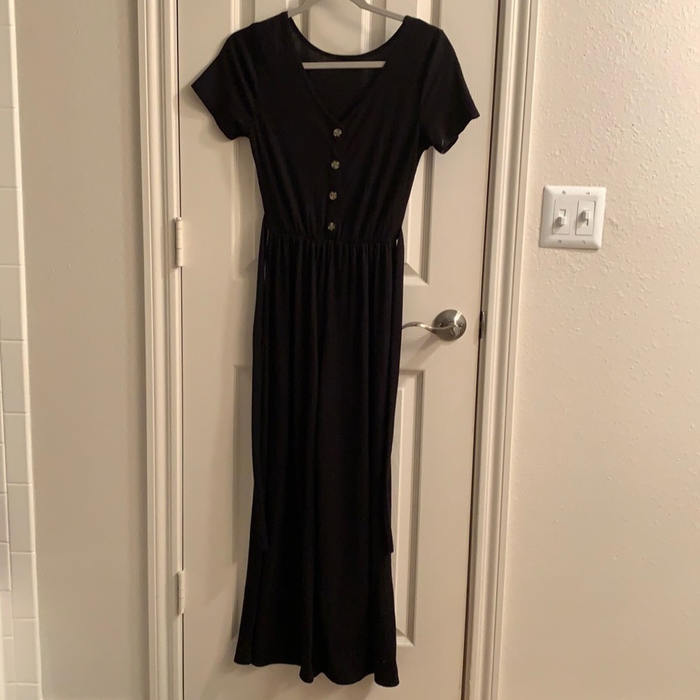 Lightweight black romper small